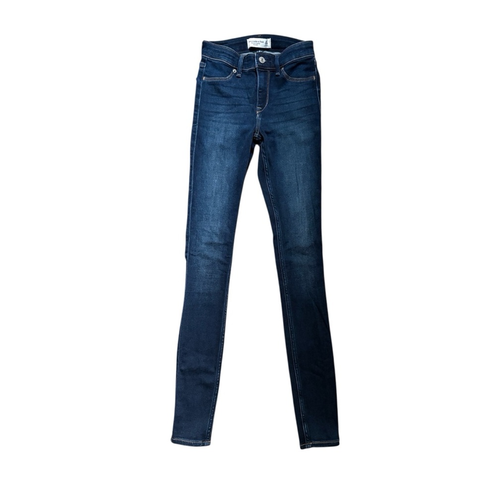 Abercrombie and fitch dark wash mid rise jean legging